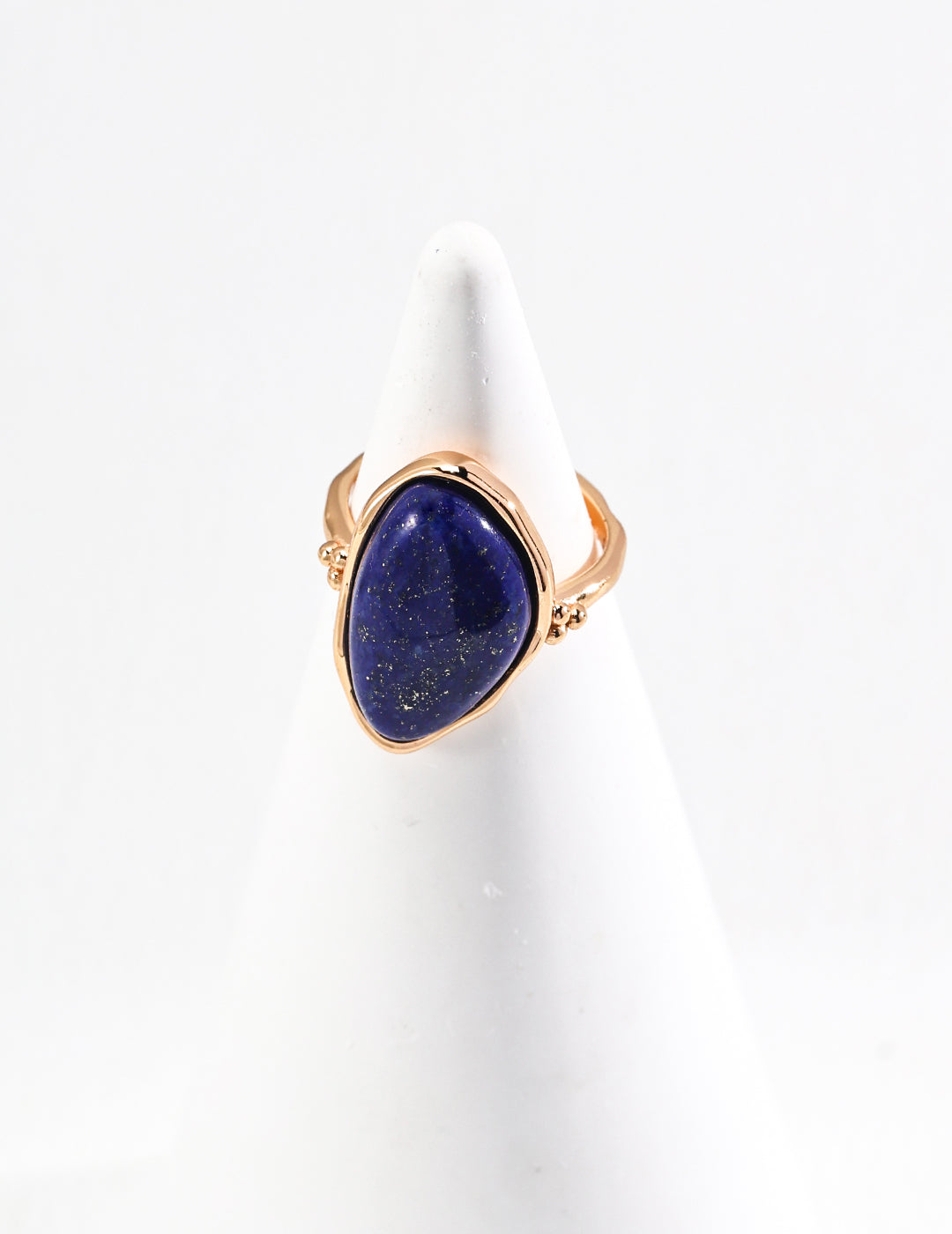 18K Gold Natural Lapis Lazuli Ring