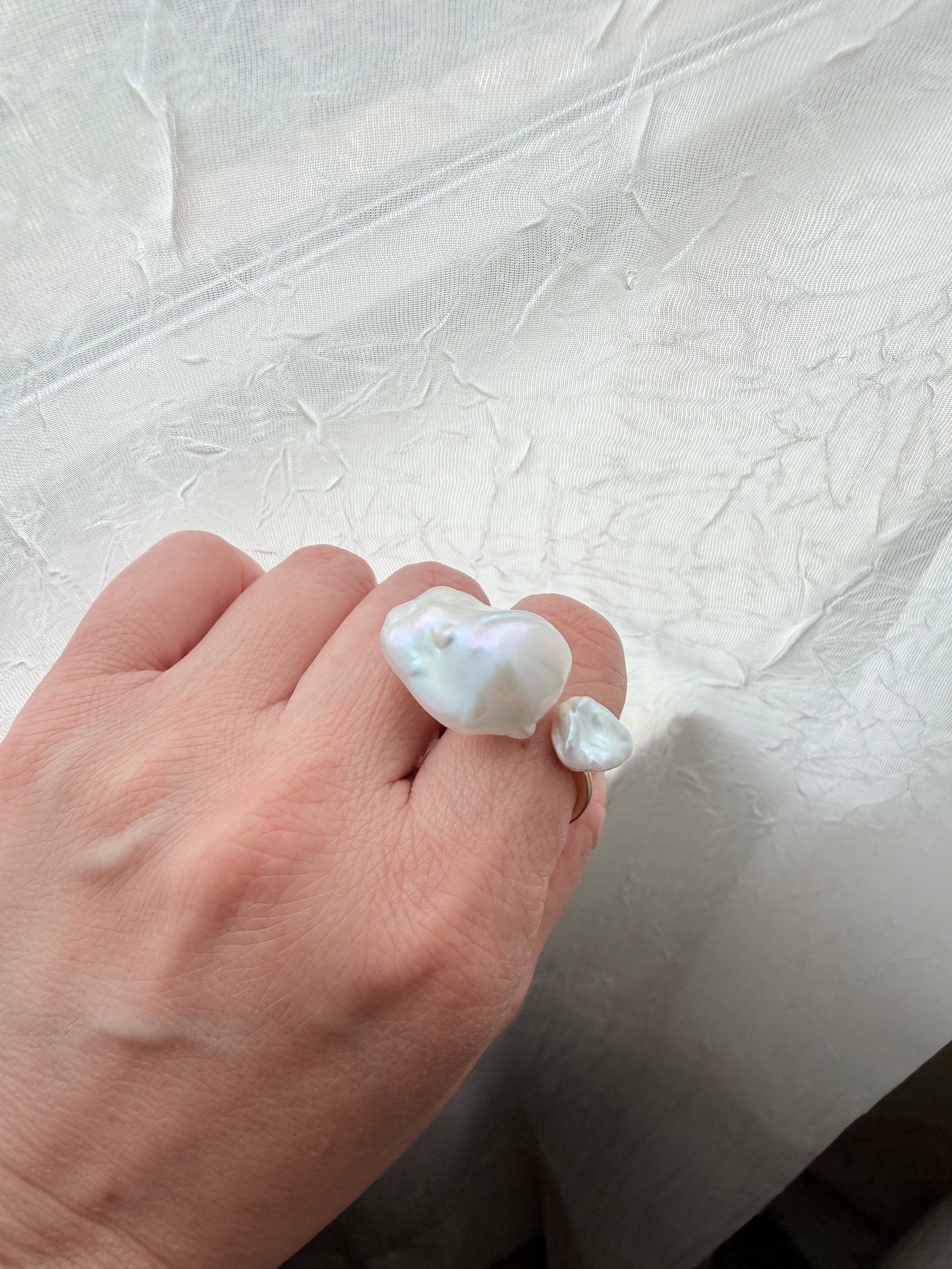 CHLOE DOUBLE PEARL RING