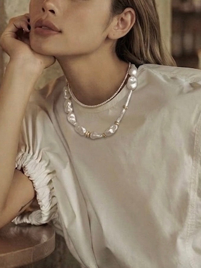 EVA BAROQUE & BIWA PEARL NECKLACE