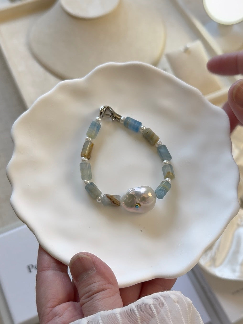 MARINA BAROQUE PEARL & TURQUOISE BRACELET