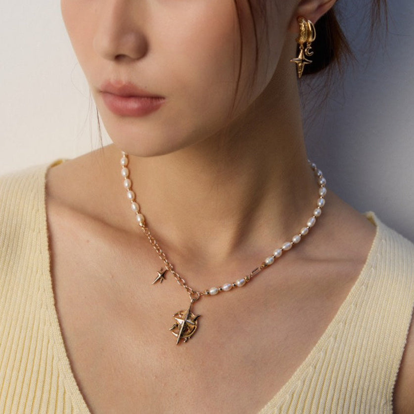 18K Gold Vermeil Star Necklace