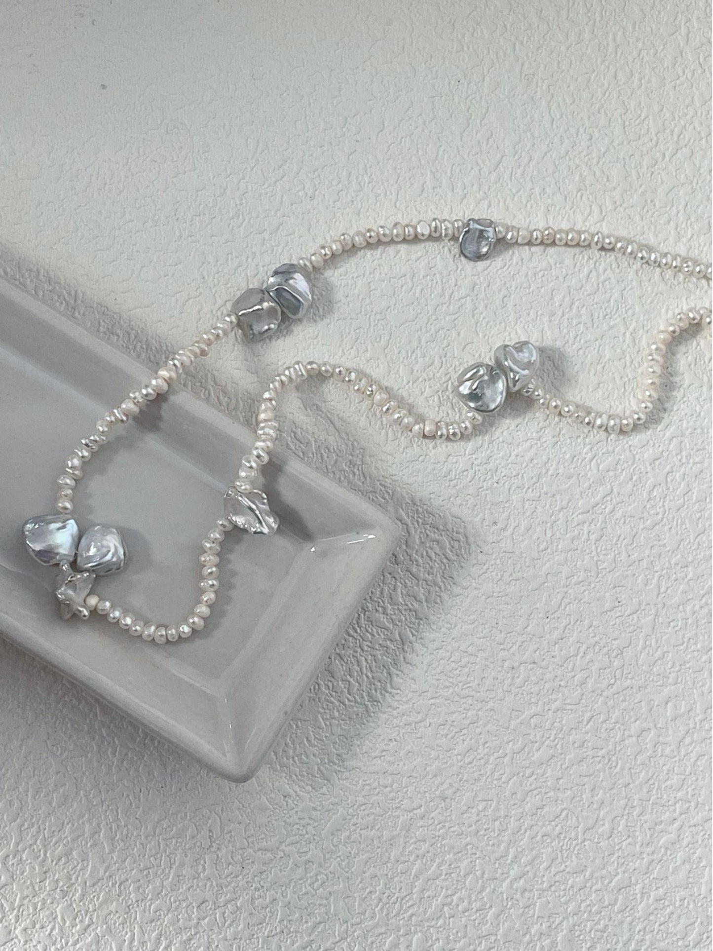 Handcrafted baroque necklace with unique pearls and delicate bead details for a stylish look