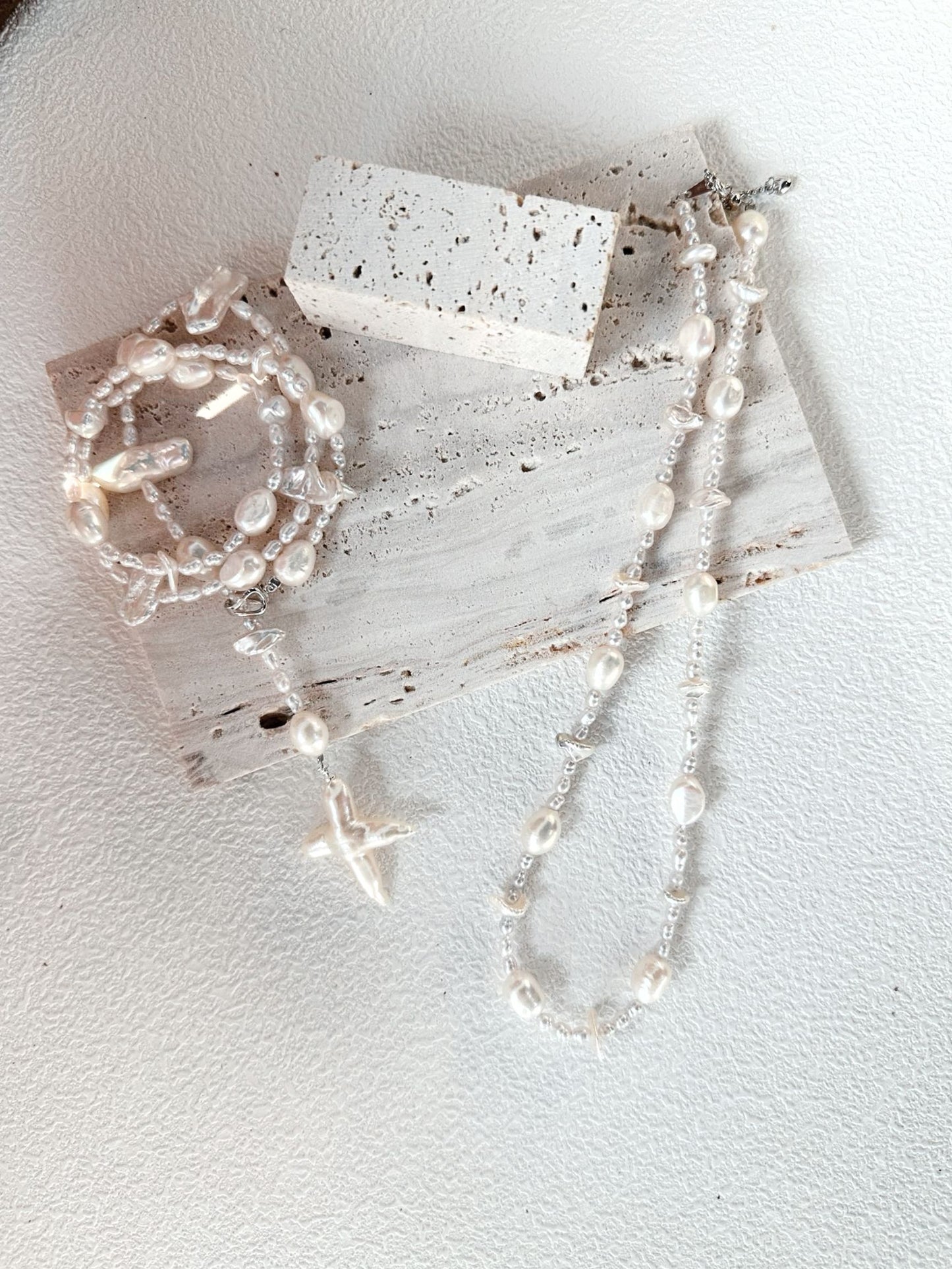 S925 Stylish Baroque Cross Pendant Necklace