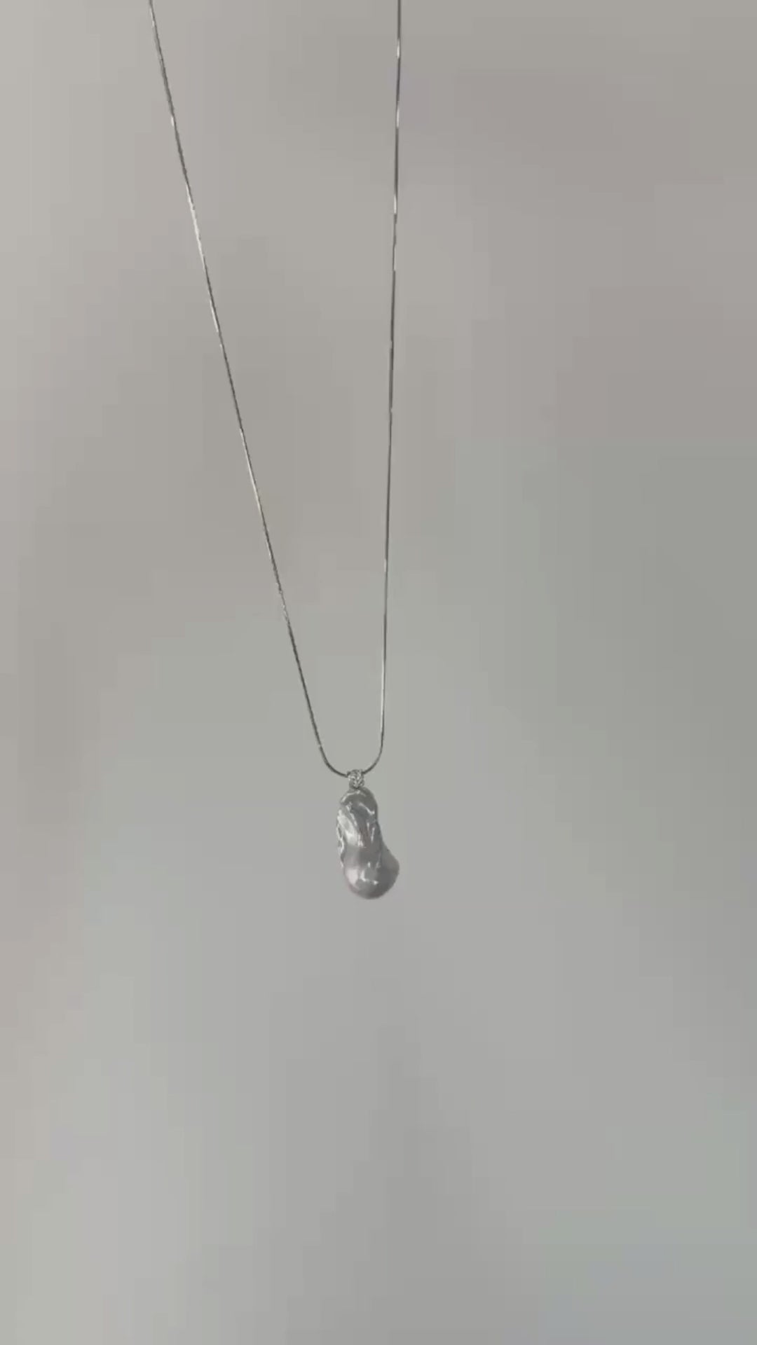 S925 Baroque Pearl & Zircon Necklace｜Diana Glow