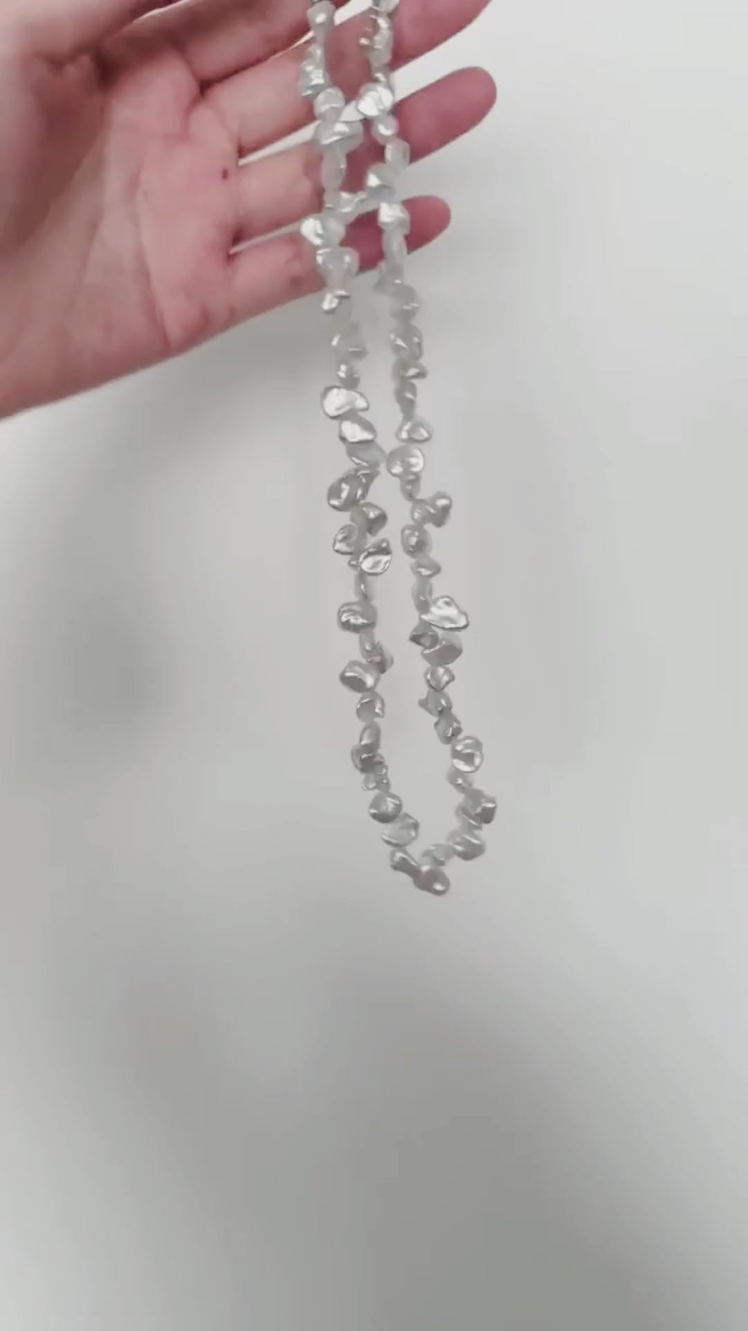 S925 Handcrafted Keshi Pearl Necklace｜Spring Petals